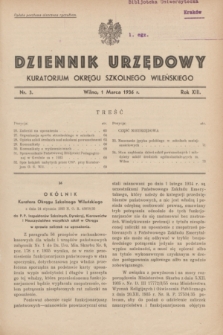 Dziennik Urzędowy Kuratorjum Okręgu Szkolnego Wileńskiego. R.13, nr 3 (1 marca 1936)