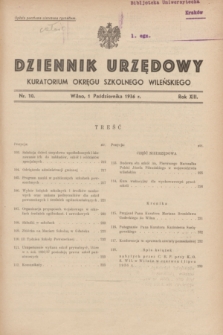 Dziennik Urzędowy Kuratorjum Okręgu Szkolnego Wileńskiego. R.13, nr 10 (1 października 1936)
