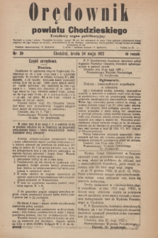 Orędownik powiatu Chodzieskiego : urzędowy organ publikacyjny. R.69, nr 39 (24 maja 1922)