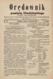 Orędownik powiatu Chodzieskiego : urzędowy organ publikacyjny. R.69, nr 66 (2 września 1922)