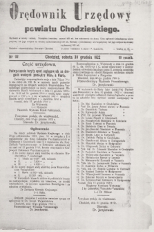 Orędownik Urzędowy powiatu Chodzieskiego. R.69, nr 92 (30 grudnia 1922)