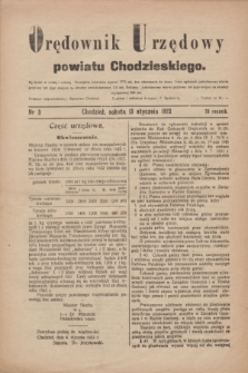 Orędownik Urzędowy powiatu Chodzieskiego. R.70, nr 3 (13 stycznia 1923)