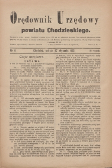 Orędownik Urzędowy powiatu Chodzieskiego. R.70, nr 6 (27 stycznia 1923)