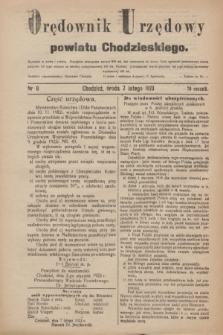Orędownik Urzędowy powiatu Chodzieskiego. R.70, nr 8 (7 lutego 1923)