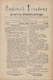 Orędownik Urzędowy powiatu Chodzieskiego. R.70, nr 29 (16 maja 1923)