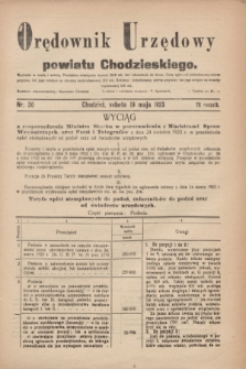Orędownik Urzędowy powiatu Chodzieskiego. R.70, nr 30 (19 maja 1923)