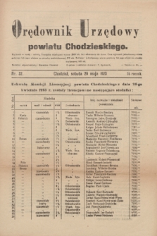 Orędownik Urzędowy powiatu Chodzieskiego. R.70, nr 32 (26 maja 1923)