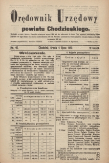 Orędownik Urzędowy powiatu Chodzieskiego. R.70, nr 42 (4 lipca 1923)