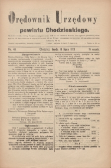 Orędownik Urzędowy powiatu Chodzieskiego. R.70, nr 46 (18 lipca 1923)