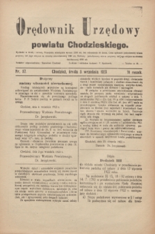 Orędownik Urzędowy powiatu Chodzieskiego. R.70, nr 57 (5 września 1923)