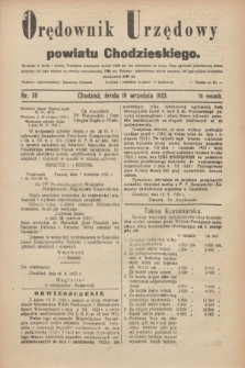 Orędownik Urzędowy powiatu Chodzieskiego. R.70, nr 59 (19 września 1923)