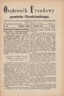 Orędownik Urzędowy powiatu Chodzieskiego. R.70, nr 76 (24 listopada 1923)