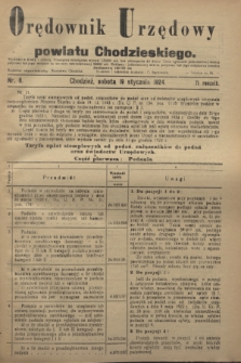 Orędownik Urzędowy powiatu Chodzieskiego. R.71, nr 6 (19 stycznia 1924)
