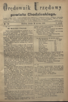 Orędownik Urzędowy powiatu Chodzieskiego. R.71, nr 23 (26 marca 1924)