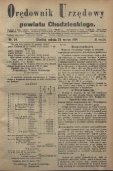 Orędownik Urzędowy powiatu Chodzieskiego. R.71, nr 24 (29 marca1924)