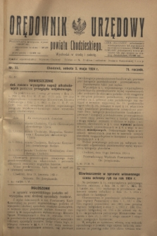 Orędownik Urzędowy powiatu Chodzieskiego. R.71, nr 33 (3 maja 1924)