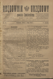 Orędownik Urzędowy powiatu Chodzieskiego. R.71, nr 34 (7 maja 1924)