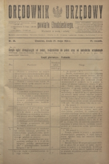 Orędownik Urzędowy powiatu Chodzieskiego. R.71, nr 38 (21 maja 1924) + dod.