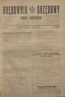 Orędownik Urzędowy powiatu Chodzieskiego. R.71, nr 43 (7 czerwca 1924)