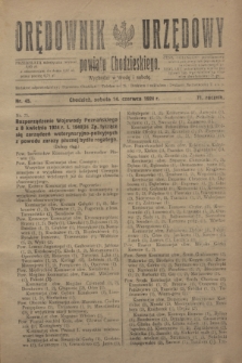 Orędownik Urzędowy powiatu Chodzieskiego. R.71, nr 45 (14 czerwca 1924)