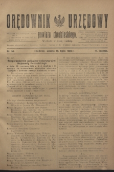 Orędownik Urzędowy powiatu chodzieskiego. R.71, nr 54 (19 lipca 1924)
