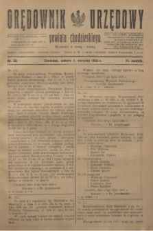 Orędownik Urzędowy powiatu chodzieskiego. R.71, nr 58 (2 sierpnia 1924)