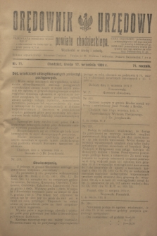 Orędownik Urzędowy powiatu chodzieskiego. R.71, nr 71 (17 września 1924)