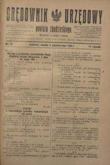 Orędownik Urzędowy powiatu chodzieskiego. R.71, nr 76 (4 października 1924)