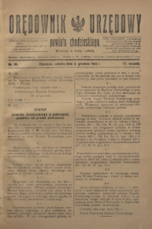 Orędownik Urzędowy powiatu chodzieskiego. R.71, nr 93 (6 grudnia 1924)