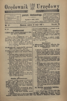 Orędownik Urzędowy powiatu chodzieskiego. R.73, nr 37 (22 maja 1926)