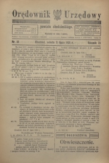 Orędownik Urzędowy powiatu chodzieskiego. R.73, nr 56 (31 lipca 1926)