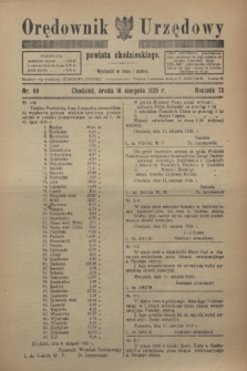 Orędownik Urzędowy powiatu chodzieskiego. R.73, nr 60 (18 sierpnia 1926)