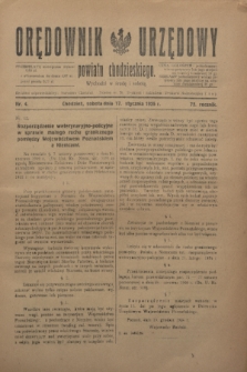 Orędownik Urzędowy powiatu chodzieskiego. R.72, nr 4 (17 stycznia 1925)