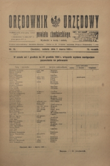 Orędownik Urzędowy powiatu chodzieskiego. R.72, nr 18 (7 marca 1925)