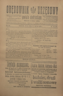 Orędownik Urzędowy powiatu chodzieskiego. R.72, nr 21 (18 marca 1925)