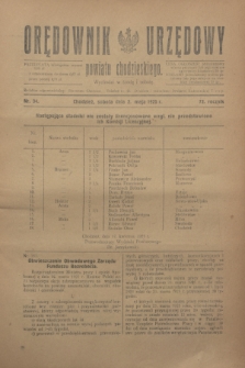 Orędownik Urzędowy powiatu chodzieskiego. R.72, nr 34 (2 maja 1925)