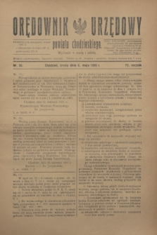 Orędownik Urzędowy powiatu chodzieskiego. R.72, nr 35 (6 maja 1925)