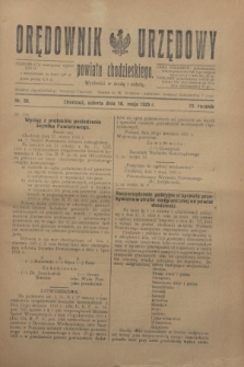 Orędownik Urzędowy powiatu chodzieskiego. R.72, nr 38 (16 maja 1925)