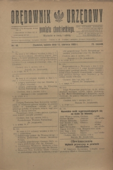 Orędownik Urzędowy powiatu chodzieskiego. R.72, nr 46 (13 czerwca 1925)