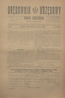 Orędownik Urzędowy powiatu chodzieskiego. R.72, nr 48 (20 czerwca 1925)