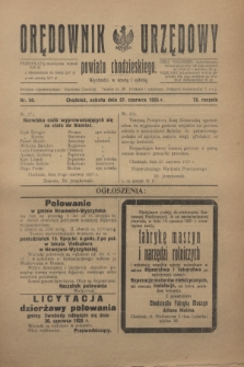 Orędownik Urzędowy powiatu chodzieskiego. R.72, nr 50 (27 czerwca 1925)