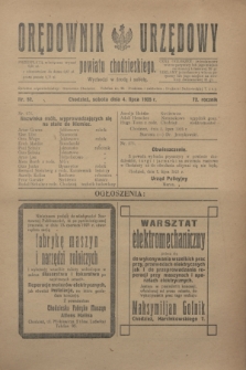 Orędownik Urzędowy powiatu chodzieskiego. R.72, nr 52 (4 lipca 1925)