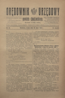 Orędownik Urzędowy powiatu chodzieskiego. R.72, nr 59 (29 lipca 1925)