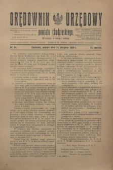 Orędownik Urzędowy powiatu chodzieskiego. R.72, nr 64 (15 sierpnia 1925)