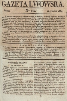 Gazeta Lwowska. 1839, nr 112