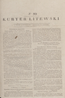 Kuryer Litewski. 1818, nr 89 (5 listopada) + dod.
