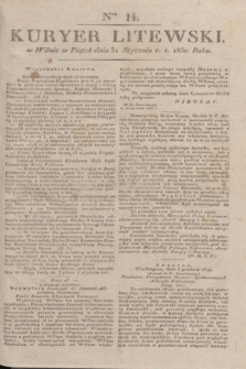 Kuryer Litewski. 1830, Ner 14 (31 stycznia) + dod.