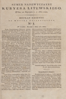 Kuryer Litewski. 1831, Numer nadzwyczajny Kuryera Litewskiego Ner 1 (10 stycznia) + dod.
