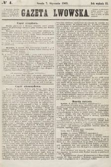 Gazeta Lwowska. 1863, nr 4