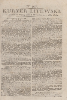 Kuryer Litewski. 1831, Ner 107 (2 września) + dod.